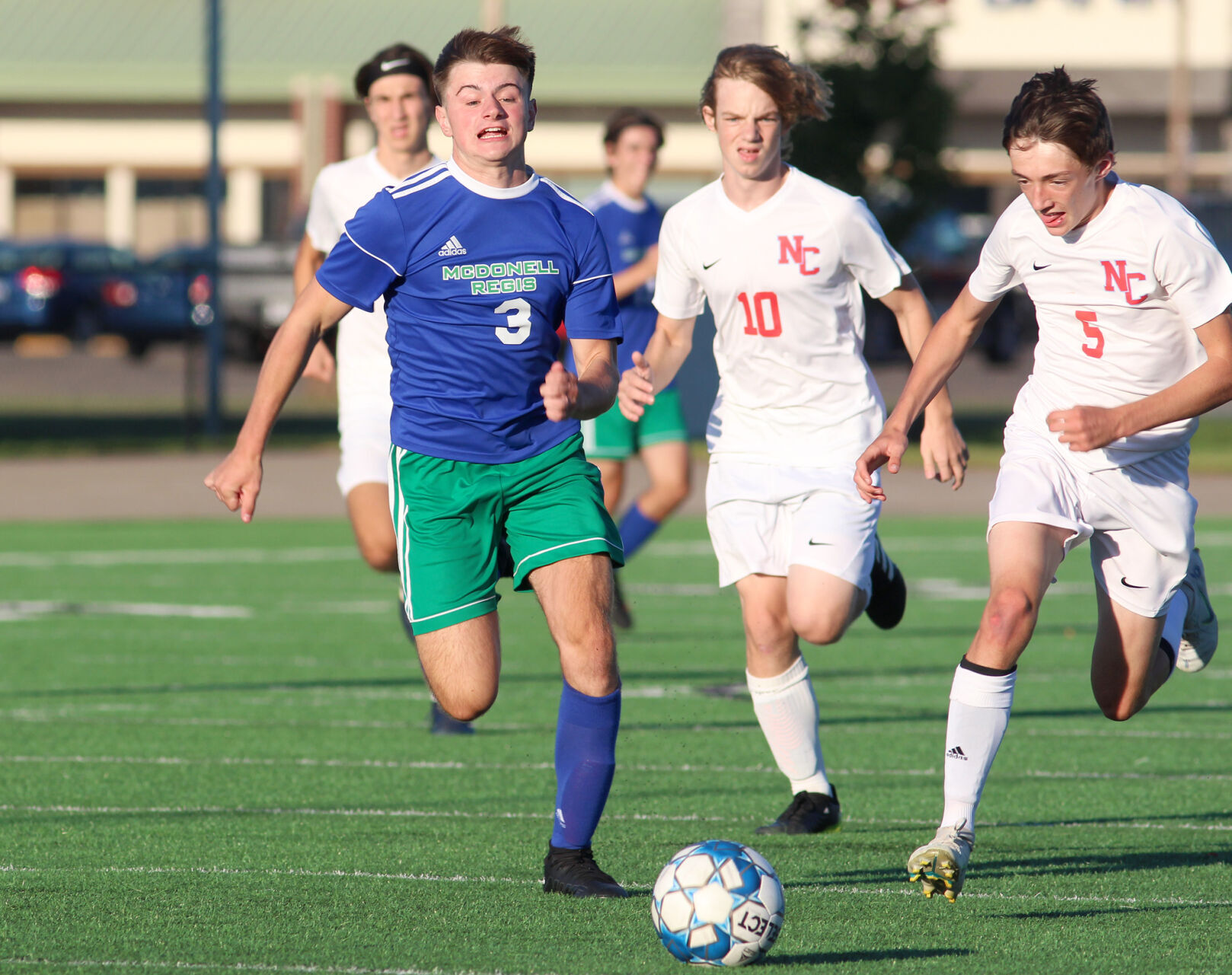 Wausau Newman at McDonell/Eau Claire Regis boys soccer 8-30-22